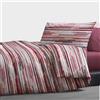 Riad Arredo Set Copripiumino 100% Cotone Morbido Mano Delicata - Parure Sacco Piumino con Federe Made in Italy (Swing Burgundy,Piazza E Mezzo 200x250 cm + 1 Federa 52x82)