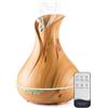 Aoonar 550ml Diffusore di Oli Essenziali, Umidificatore con Timer, Spegnimento Automatico,7 Colori Luce LED, Senza BPA