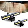 Surplex Confezione da 2 luci solari a clip per esterni, 36 LED con sensore di movimento, impermeabili IP65, 3 modalità di illuminazione, doppio montaggio, lampade solari per recinzione/grondaia