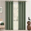 MRTREES Tende Lino per Interni Camera da Letto Tenda Trasparente con Occhielli Tende Soggiorno Bellissime Moderne 2 Pezzi Tende Cameretta Bambina Salotto Eleganti, 140x200 CM, Verde Oliva