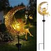 Fohil Lampada Solare per Esterni, Luci Solari da Giardino, Decorazioni Giardino LED Palle Luminose da Giardino Impermeabili Luna Lampada Solare per Esterno Balcone Vialetto, Patio Cortile Festa Natale