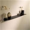 Designfabrik Hamburg Design Amburgo Mensola Doccia Senza Foratura | Mensola da Muro Autoadesiva per Bagno e Cucina | Mensola Bagno Moderno in Alluminio | 58 cm | Nero satinato