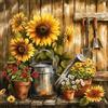 EOBROMD 5D Diamond Painting Kit Completo Girasoli, Fiori Pittura Diamante FAI DA TE, Fattoria Diamond Painting Adulti, Strass Ricamo a Punto Croce Painting per Decorazione Casa 30x30cm