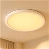 LQWELL® Plafoniera a LED, lampada da bagno impermeabile IP44, rotonda, piatta, 50W 3000K, 5500LM, moderna, semplice e sottile, per soggiorno, bagno, cucina, balcone, cantina, 600 x 25 mm