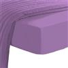 Pizuna Linens Pizuna Lenzuolo angoli Matrimoniale 100% Cotone 140x200 cm Viola 400 fili
