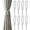 Fermacravatta Magnetici In Cotone Intrecciato A Mano – Beige, Lunghezza 51,3 Cm, Senza Fori, Confezione Da 2