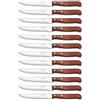 Arcos Serie Latina - Scatola 12 pezzi Coltello bistecca - Lama Acciaio Inossidabile NITRUM 105 mm - Manico Legno Compresso Colore Marrone (12 pcs)