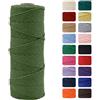 MOMAHUA 2mm Cotone Macramè 100% Naturale,Verde Avocado 100m Filato Non Sbiancato Senza Chimici per DIY, Bomboniere, Decorazioni - Cordame in Cotone per Crafts