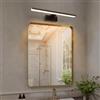 Aigostar Luci LED Specchio Bagno 40cm 8W 560LM Bianco Caldo 4000K IP44 - Lampada da Parete per il bagno 230V Nero (Illuminazione Vanità/Estetica)