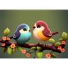 EOBROMD 5D Diamond Painting Kit Completo Uccello Carino, Fiore Pittura Diamante FAI DA TE, Animale Diamond Painting Bambini Adulti, Strass Ricamo a Punto Croce Painting Decorazione per Casa 30x40cm
