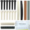 YYMT 19 pezzi di perni per chitarra acustica, ponte per chitarra acustica, righello per misurazione corde per chitarra acustica, kit per rettifica ponti per chitarra