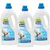 Artsana Chicco Sensitive Detersivo Bucato Ipoallergenico, rimuove Macchie e Odori, 0+ Mesi - 1.5 litri (confezione da 3 flaconi)