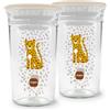 MAM Easy to Drink Cup 360° (Set da 2 x 290 ml), Tazza bambini 8m+ con valvola 360° a prova di perdita, Bicchiere antigoccia bambini portatile, Accessori neonato in Tritan trasparente, Beige