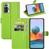 Fertuo Cover per Xiaomi Redmi Note 10 Pro, Custodia Portafoglio Cover a Libro in Pelle Flip Case con Silicone Bumper, Fibbia Magnetica, Porta Carte, per Redmi Note 10 Pro, Verde