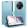 Eirltiy Cover per Honor Magic 7 Lite Portafoglio Pelle PU Premium, Custodia Scomparti Carte Antiurto Protettiva Case con 1 Vetro Temperato, Blu
