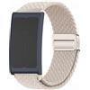 GIOPUEY Cinturini Magnetica Compatibile con Amazfit Helio Strap, Cinturino in Morbido Nylon Intrecciato [Unisex] [Traspirante] - Beige