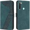 OKZone Cover per Xiaomi Redmi Note 8T, Custodia in PU Pelle per Xiaomi Redmi Note 8T, Custodia a Libro Folio Portafoglio con Chiusura Magnetica e Slot per Carte Wallet Case Flip Cover (Verde)
