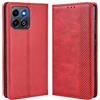 MOJIA Cover per Honor 200 Smart, PU Custodia Antiurto Resistente ai Graffi, Custodia Flip Portafoglio per Telefono con Supporto e Slot per Schede. Rosso