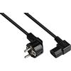 Good Connections P0131-S030 - Cavo di rete con spina Schuko tipo E+F (CEE 7/7, ad angolo) su C13 (angolare destro), 1 mm2, 3 m, colore: Nero