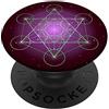PopSockets Cool Metatron Cube Geometric Design Sacred Geometry Galaxy PopGrip: Impugnatura per Telefoni Cellulari e Tablet Intercambiabile