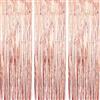 AILEXI Tende in metallo con frangia scintillante, decorazione per porte e finestre per feste, 0,9 m x 2,4 m, colore: oro rosa