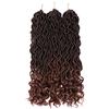 S-noilite 50cm 3 Pacchi Goddess Locs Capelli All'uncinetto Ricci Ondulati Faux Locs Trecce Estensioni dei Capelli Sintetici Dreadlocks Parrucchino Nero a Auburn chiaro