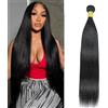 AiPliantfis Straight Human Hair Bundle Capelli Veri Tessitura 1 Bundle Human Hair Extension Capelli Umani 100g/PC Double Weft Natural Black for Woman 14 Pollici