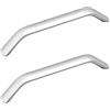ANSIEDIO 2 Pezzi Maniglie per Mobili da Cucina 128 mm, Moderni Lega di Alluminio Maniglia per Armadio, Cassetti, Porte, Cameretta, Armadi (Argento)