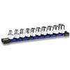 WORKPRO Set Chiavi a Bussola 3/8,10 Pezzi, Inserti Esagonali 7-17 mm in Acciaio Cr-V Set di Bussole con Supporto in PVC, Kit Utensili per Auto e Uso Meccanico