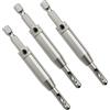SOTECH 3 punte di centraggio Ø 2,7 mm HSS4241 acciaio con codolo esagonale Ausilio per il montaggio di cerniere per porte con bussola di guida a molla