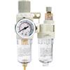 Asabocai Filtro Regolatore e Lubrificatore 1/4 Pollice per Aria Compressa, Unità di Manutenzione 3-in-1 con Manometro, Separatore Condensa e Oliatore per Utensili Pneumatici e Officina
