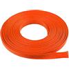 MOCNT 10mm Guaina Cavi PET Guaina Cavo Intrecciata Manicotto Espandibile | Guaina Fili Elettrici Gestione Cavi Flessibile Ordinato Protettivo Tubo Guaina Isolante Arancia 5 Metri