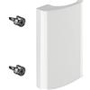 SOTECH Maniglia per porta del patio in alluminio collegamento a vite nascosto (82 x 52,5 x 20 mm, BA 48 mm) maniglia per porta del balcone bianca