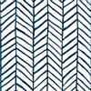 AMIGO Carta da Parati Autoadesiva Stile Bohémien-Design a Righe a Spina di Pesce blu navy,per Soggiorno Camera da Letto o Ufficio 44x500cm