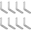 Aoktorkit 8 staffe angolari in acciaio inox, staffe a L, angolo regolabile, connettori in legno per mobili, 80 x 80 mm