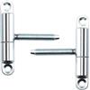 SOTECH 2 palmelle per porta a palma da forare, 15 x 83 mm, con perno M8 x 47 mm, palmella di ristrutturazione, con cerniera per porte interne da avvitare/forare (acciaio zincato)