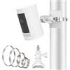 Akoemxeeo Supporto per fotocamera ad anello Stick Up Cam, supporto per asta per montaggio a parete per anello Spotlight Cam Plus/Pro/pannello solare/Pan Tilt, accessorio per anello esterno fotocamera interna, 1