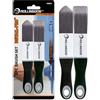 ROLLINGDOG GlossPaint - Set di 2 pennelli quadrati a quattro lati e pennello triangolare a tre lati per tagliare i battiscopa