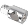 Kozelo Adattatore Presa - [3/8 Pollici (F) x 1/2 Pollici (M)] Femmina a Maschio per Utilizzo con Prolunga/Chiave a Cricchetto | Tonalità Argento