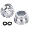 HATOOLHA® - 2 adattatori per rubinetto in metallo, per aeratore, filettatura in ottone, connettori per rubinetto da cucina (M18 a M22)