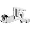 Krobec rubinetto per doccia monocomando, rubinetto per doccia da pavimento per bagno, cartuccia con valvola in ceramica, materiale in ottone, cromatura, misura G1/2. (Vintage)