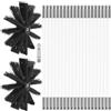 MOCNT Kit di Pennello per Pulizia del Camino Spazzole per Camini Nylon Rotante Flessibile Spazzola Pulizia Camino con 20 Aste Flessibili 2 Testa a Pennello 200mm