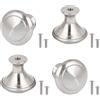AIWXEEU 4 Pezzi Pomolo per Mobile Rotondo, Pomelli per Porta Fornito con Viti, Pomelli Cassetti, 27 mm, Argento, Acciaio Inossidabile, Porte Armadietti Cassetti e Guardaroba