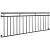 ECD Germany Ringhiera Balcone Antracite Francese 90 x 225 cm Supporto Finestra Bar Griglia Ringhiera in Acciaio Verniciato a Polvere 90x225 Ringhiera Griglia Parapetto Balaustra Antracite per Esterno