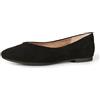 Amazon Essentials Ballerina Senza Chiusure A Punta Quadrata Donna, Nero, 38.5 EU