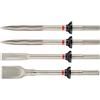 Hilti TE-YX SM/FM/SC 36 - Set di 4 scalpelli (2 a punta, 1 a punta stretta, 1 scalatura) SDS-max (TE-Y) autofilettanti per demolizione di calcestruzzo e muratura, dimensioni: lunghezza 360 mm