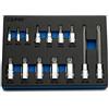Capri Tools XZN - Set di chiavi a bussola quadre triple, 10 pezzi (XZN Bit Set/Master)
