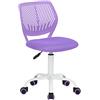 HOMYLIN Moderno Design Regolabile Computer Sedile Scrivania Task Sedia Girevole Senza Braccioli Bambini Studio Casa Office Sedia Task Sedia Viola