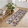 Serdim Rugs Tappeto antiscivolo geometrico per cucina e corridoio tappeto multiuso, motivo: freccia dorata, 57 x 90 cm (ARR GOLD 57X90)