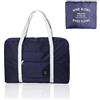 ZWZNBL 1 Pezzo blu scuro Packable borsone da viaggio, sacchetto di immagazzinaggio dei bagagli, Sport e fitness bagagli, borsone portatile per i viaggi, campeggio.